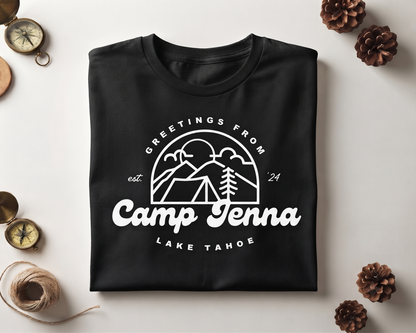 Custom Greetings From Camping Shirt, Custom Lake Tahoe Sweatshirt, Retro Camp Bachelorette Hoodie