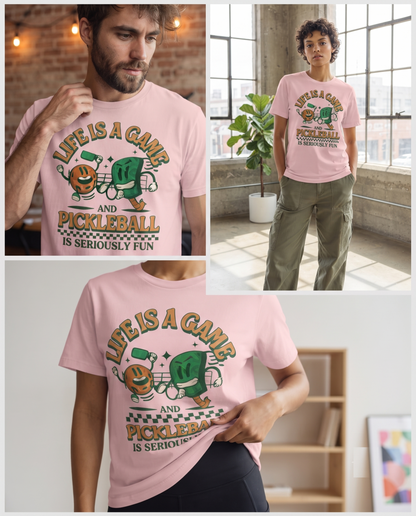Retro Pickleball Shirt, Life Is A Game Apparel, Custom Player Gift