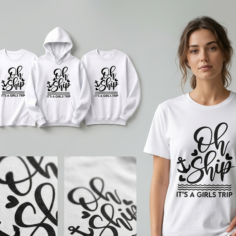 Personalized Cruise Vacation Hoodie, Nautical Matching Group Crewneck, Girls Trip Cruise Tee, Bachelorette Boat Party Gift