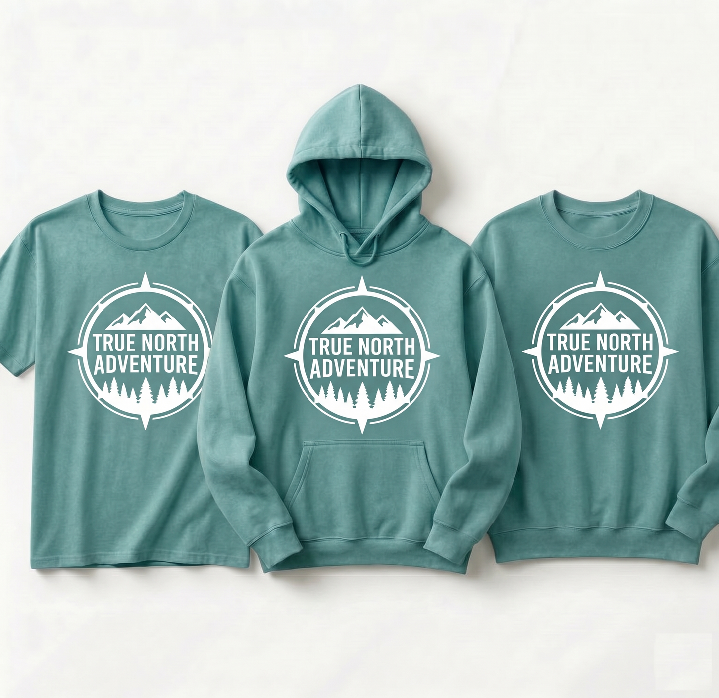 Custom True North Adventure Shirt, Personalized Hiking T-Shirt, Mountain Graphic Tee for Nature Lovers, Camping Apparel, Outdoorsy Gift
