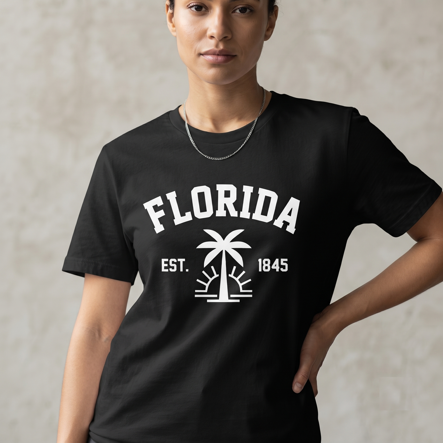 Custom Florida Vintage Collegiate Sweatshirt, Retro Palm Tree Hoodie