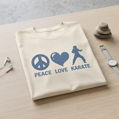 Peace Love Karate Shirt, Personalized Karate Hoodie, Custom Martial Arts Sweatshirt, Karate Gift Kids Adult