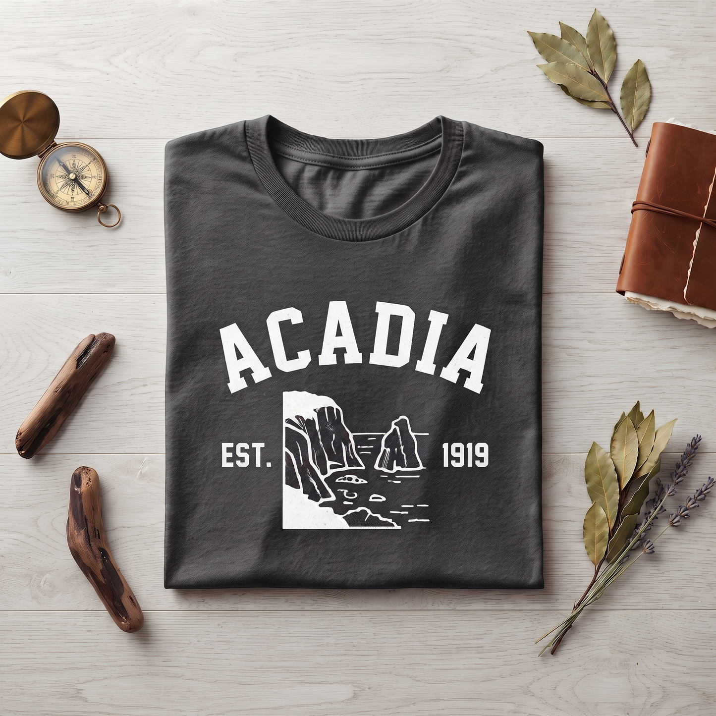 Acadia National Park Vintage Sweatshirt, Retro Coastal Vacation Hoodie