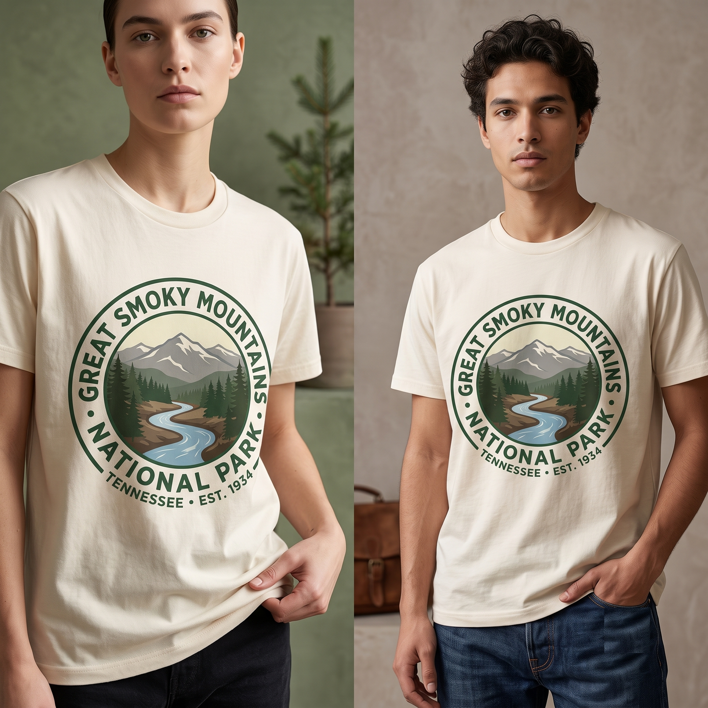 Custom Smoky Mountains National Park Retro Nature Apparel (T-Shirt, Sweatshirt, Hoodie)