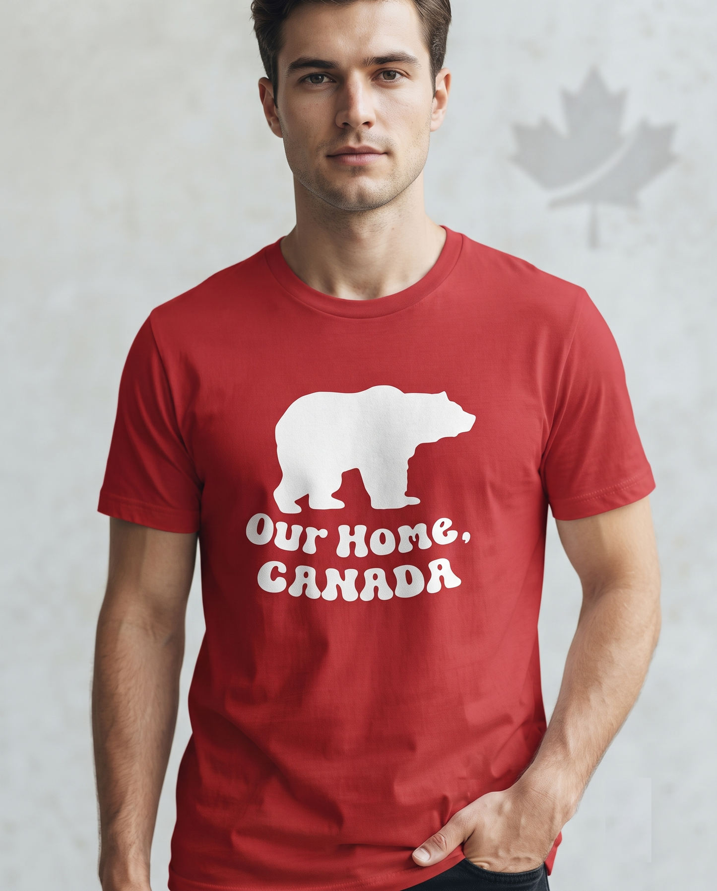 Our Home Canada Shirt, Custom Bear Sweatshirt, Retro Canadian Hoodie, Personalized Canada Day Tee