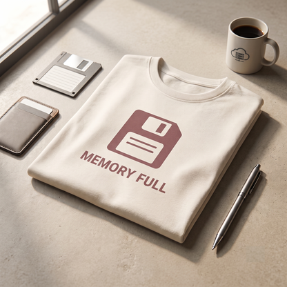 Memory Full Shirt, Funny Floppy Disk T-shirt, Retro Tech Sweatshirt, Geeky Computer Hoodie, Personalized Funny Tee