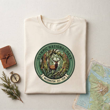 Custom Olympic National Park Shirt Vintage Nature Sweatshirt Personalized Washington Hoodie Retro Wildlife T-Shirt