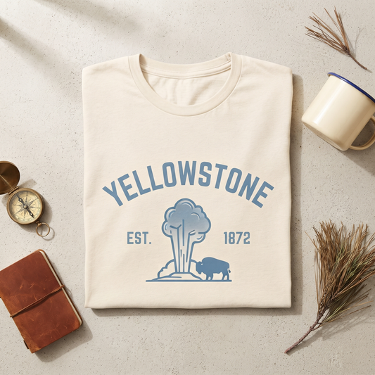 Custom Yellowstone Shirt, Vintage Yellowstone Sweatshirt, Retro Geyser Hoodie, Customized National Park Tshirt