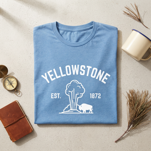 Custom Yellowstone Shirt, Vintage Yellowstone Sweatshirt, Retro Geyser Hoodie, Customized National Park Tshirt