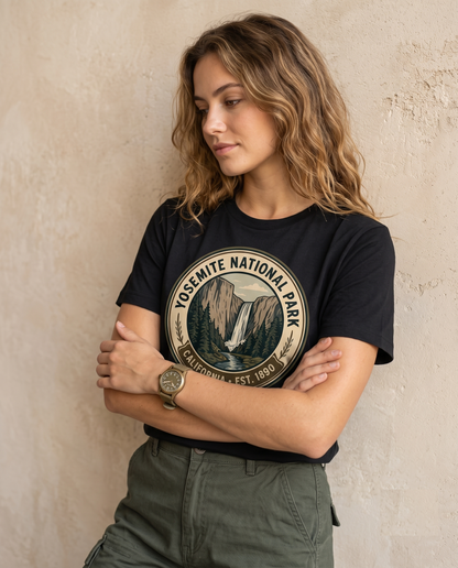 Custom Yosemite National Park Shirt Vintage Nature Sweatshirt Personalized California Hoodie Retro Hiking T-Shirt