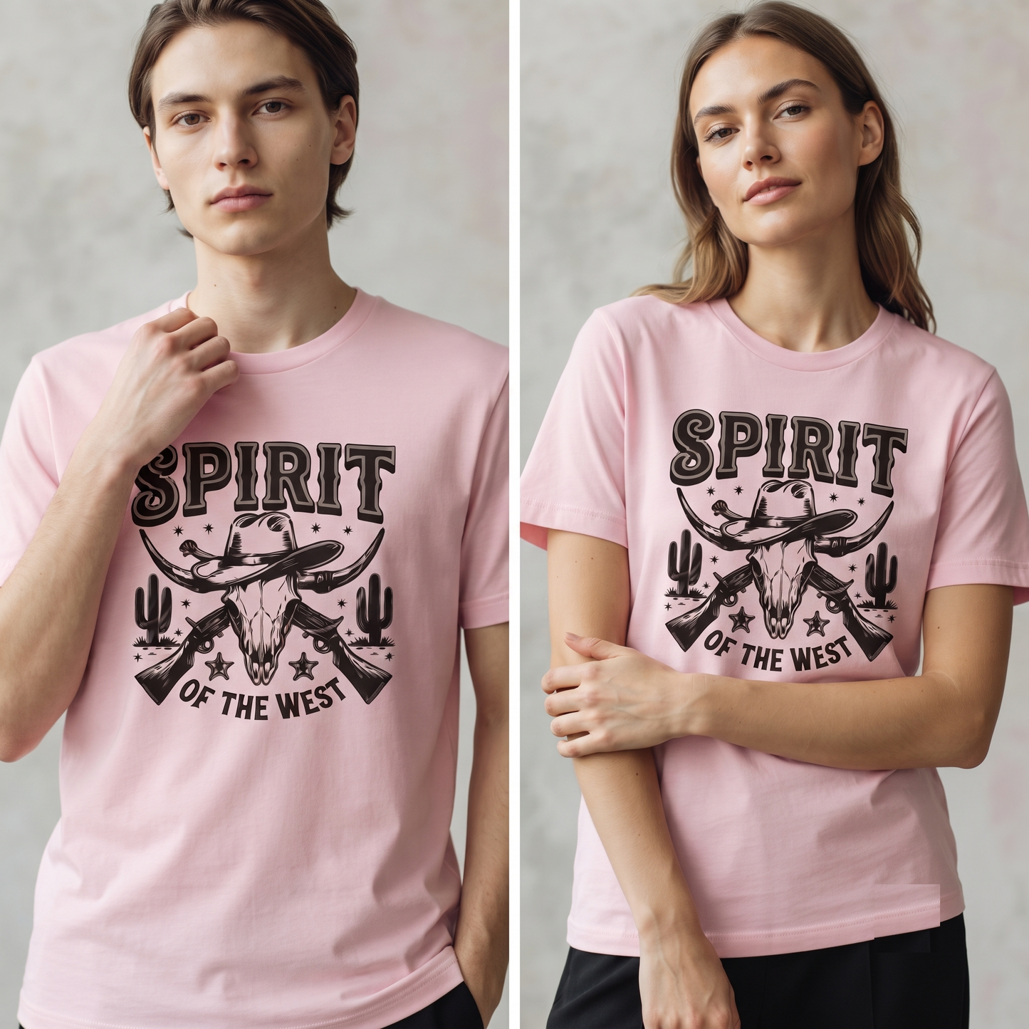 Custom Spirit of The West Shirt, Retro Cowboy Sweatshirt, Vintage Cowgirl Hoodie, Personalized Western T-shirt