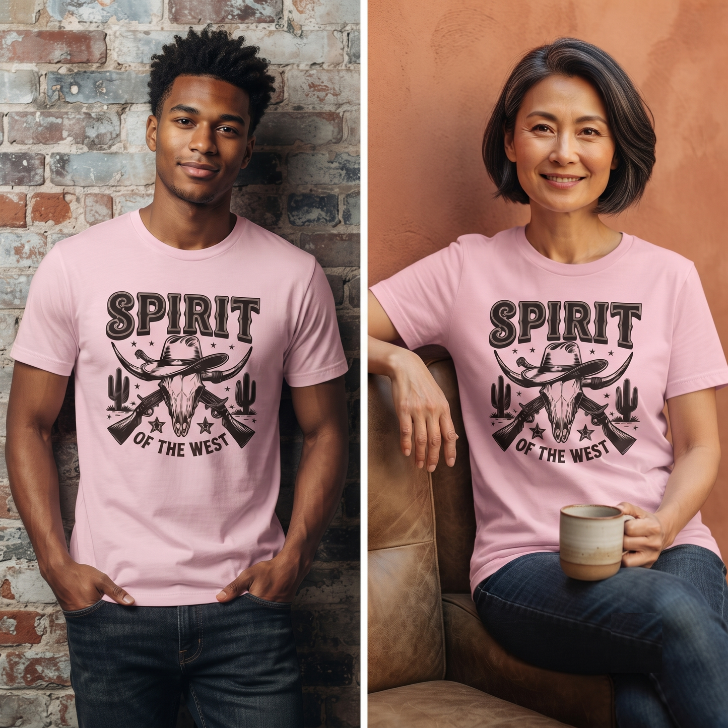 Custom Spirit of The West Shirt, Retro Cowboy Sweatshirt, Vintage Cowgirl Hoodie, Personalized Western T-shirt