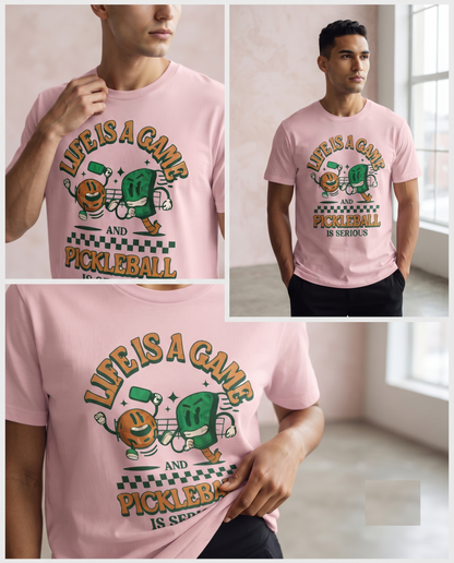 Retro Pickleball Shirt, Life Is A Game Apparel, Custom Player Gift