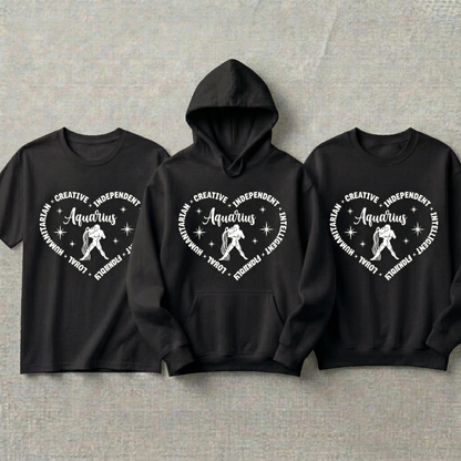 Custom Sagittarius Heart Hoodie and Sweatshirt, Personality Traits Shirt, Astrology Gift for Her, Personalized Zodiac Birthday Hoodie