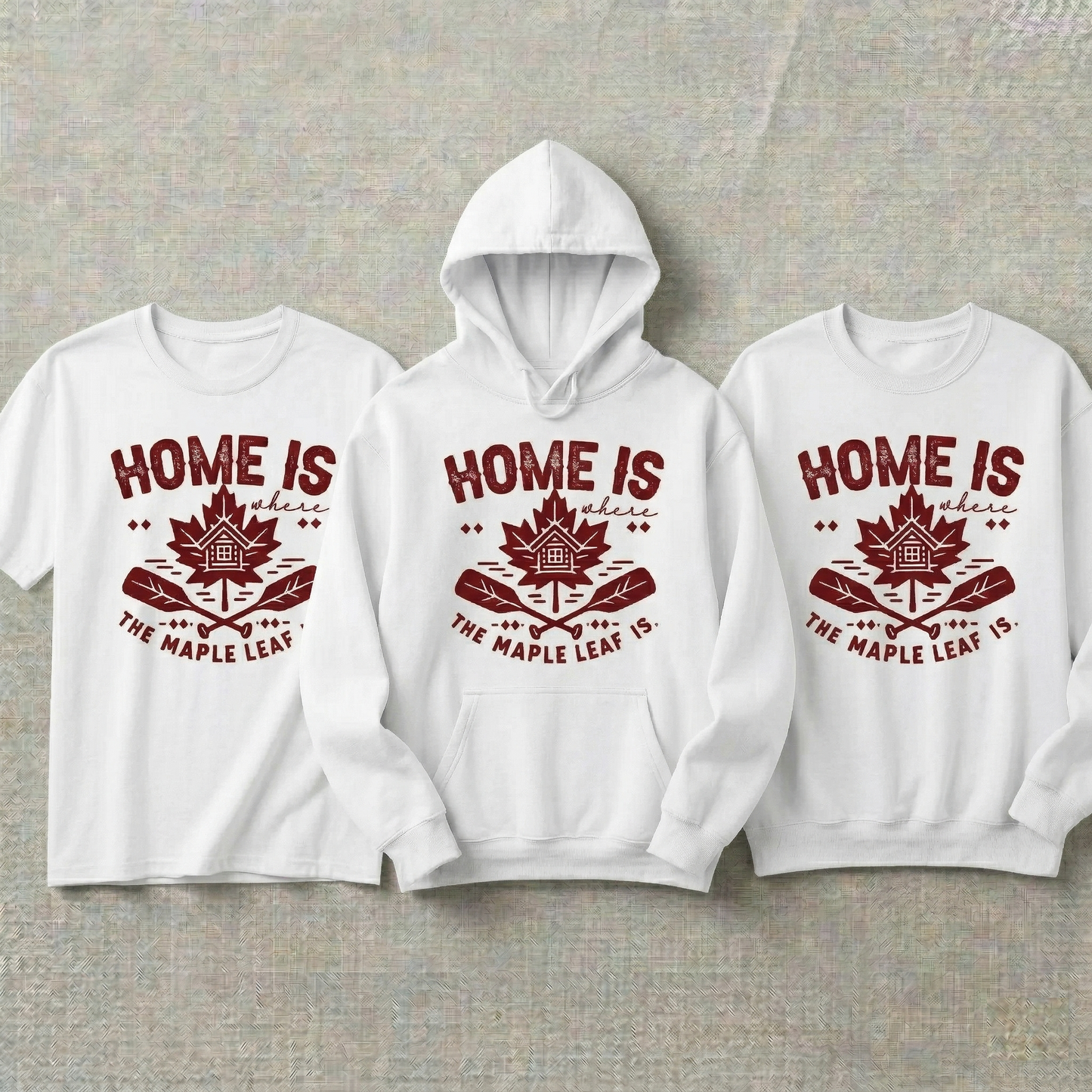 Custom Canada Maple Leaf Hoodie and Sweatshirt, Home is Where the Maple Leaf Is Shirt, Canadian Pride Apparel, Vintage Canada Gift