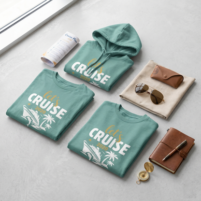 Custom Let's Cruise 2026 Shirt, Matching Family Cruise Hoodie, Personalized Group Vacation Sweatshirt, Ship Life Tee, Family Trip 2026 Gift