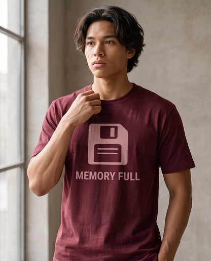 Memory Full Shirt, Funny Floppy Disk T-shirt, Retro Tech Sweatshirt, Geeky Computer Hoodie, Personalized Funny Tee