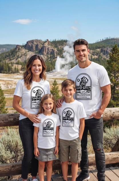 Custom Yellowstone National Park Shirt, Minimalist Wyoming Sweatshirt, Personalized Geyser Hoodie
