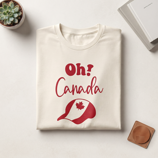 Custom Oh Canada Retro Baseball Cap Hoodie, Canadian Pride Sweatshirt, T-Shirt