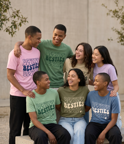 Custom Besties Shirt, Matching Best Friend Hoodies, Retro Y2K Sweatshirt, Personalized BFF Gift, Custom Girls Trip Shirts, Wavy Text Apparel