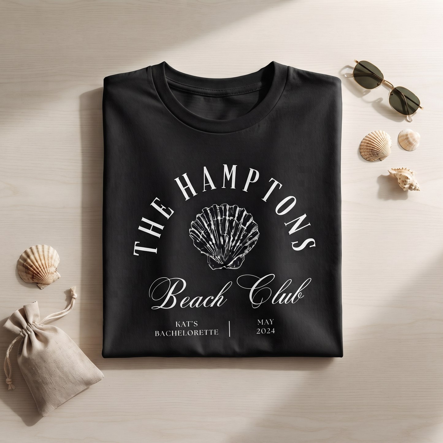 Custom Hamptons Beach Club Shirt, Custom Bachelorette Party Shirt, Beach Vacation Sweatshirt