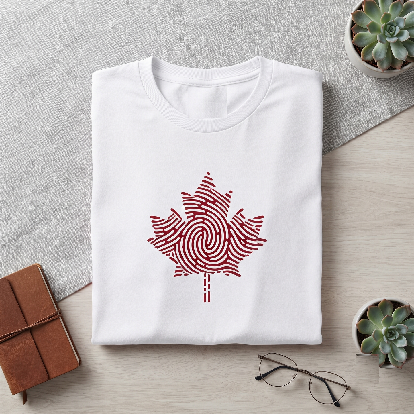 Custom Fingerprint Maple Leaf Shirt, Hoodie, Sweatshirt, Canadian Pride Apparel