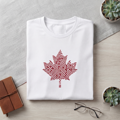 Custom Fingerprint Maple Leaf Shirt, Hoodie, Sweatshirt, Canadian Pride Apparel