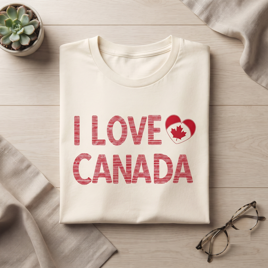 I Love Canada Shirt, Canadian Flag Heart Hoodie, Personalized Maple Leaf Sweatshirt