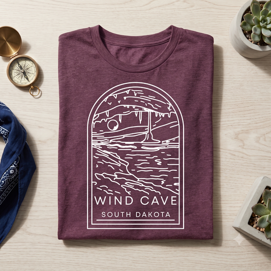 Custom Wind Cave National Park Shirt, Vintage South Dakota Sweatshirt, Minimalist Nature Hoodie