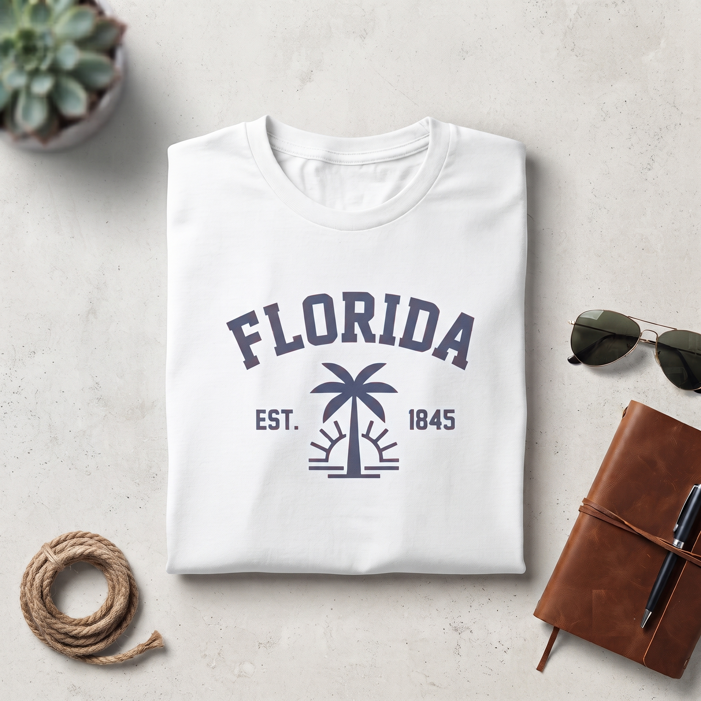 Custom Florida Vintage Collegiate Sweatshirt, Retro Palm Tree Hoodie