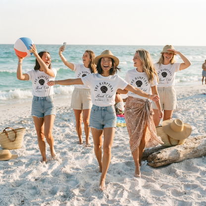 Custom Hamptons Beach Club Shirt, Custom Bachelorette Party Shirt, Beach Vacation Sweatshirt