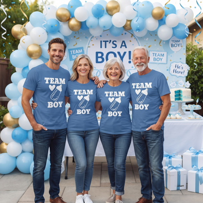 Team Boy Shirt, Gender Reveal T-shirt, Custom Baby Shower Sweatshirt, Team Boy Hoodie, Personalized Gender Reveal Party
