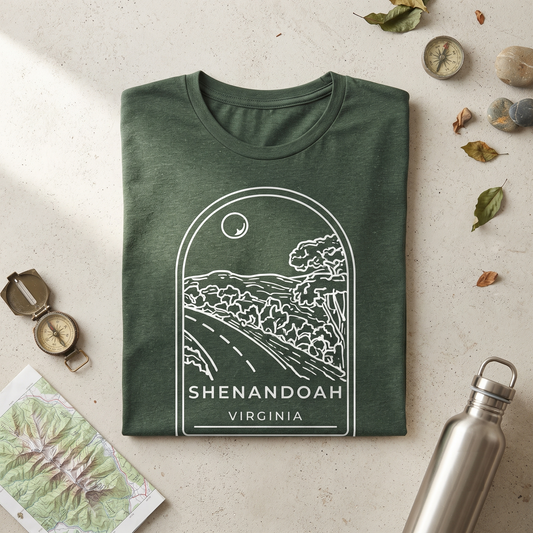 Custom Shenandoah National Park Shirt, Minimalist Virginia Sweatshirt, Personalized Skyline Drive Hoodie