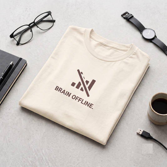 No Signal Graphic Shirt, Lazy Day Crewneck, Brain Offline Hoodie, Custom Garment Color, Funny Humor Gift
