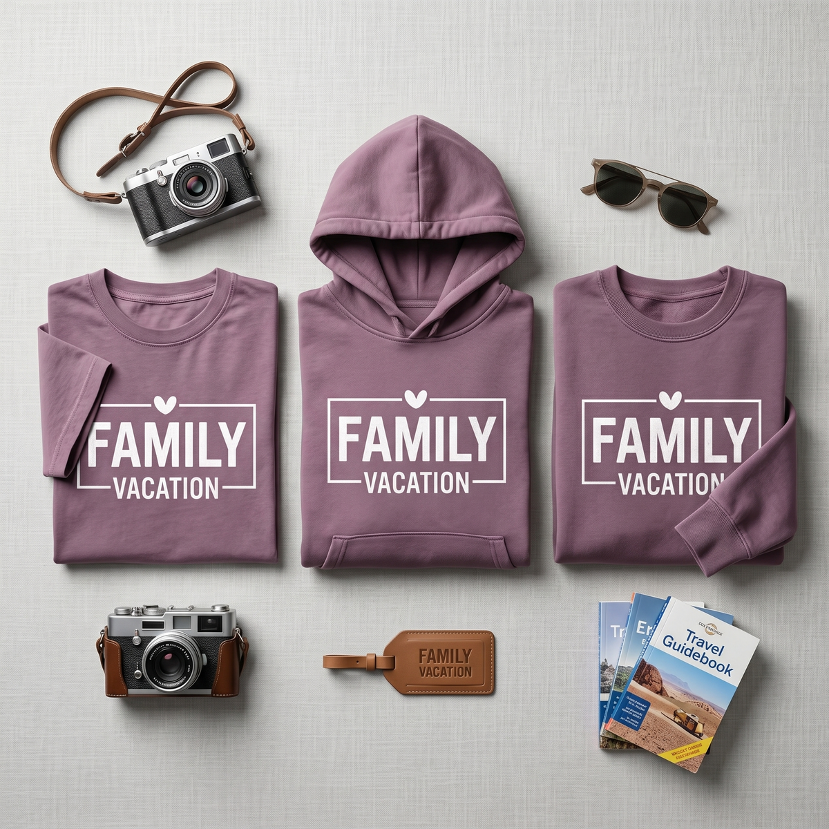 Custom Family Vacation Shirts 2026, Minimalist Family Trip Hoodie, Matching Family Vacation Crewneck, Custom Family Reunion Sweatshirt