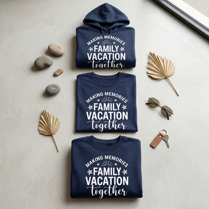 Family Vacation Shirts, Making Memories Together Matching Family Trip Hoodie, Personalized Family Reunion Sweatshirt