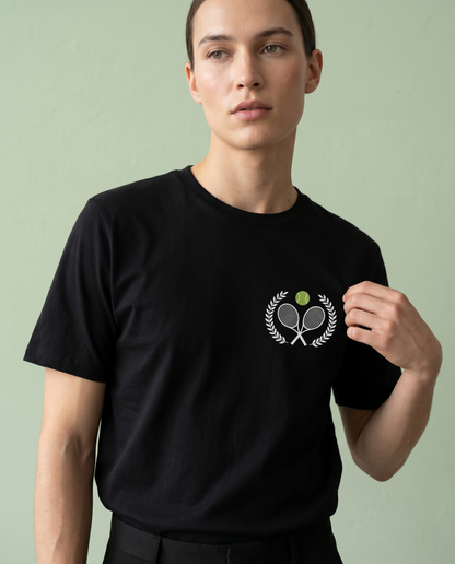 Custom Tennis Club Apparel - Personalized Laurel Wreath Tennis Hoodie, Sweatshirt, or T-Shirt - Custom Tennis Team Gift
