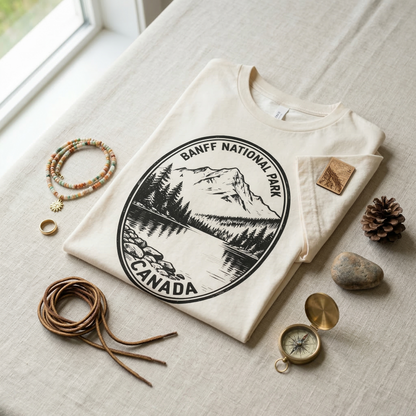 Banff National Park Shirt | Vintage Alberta Canada T-Shirt | Retro Mountain Graphic Tee | Banff Souvenir | Nature Lover Gift | Canadian Rockies Tee