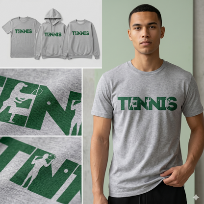 Custom Tennis Silhouette Shirt, Personalized Tennis Mom Hoodie, Tennis Player Gift, Retro Sport Sweatshirt, Customized Team Tennis Crewneck