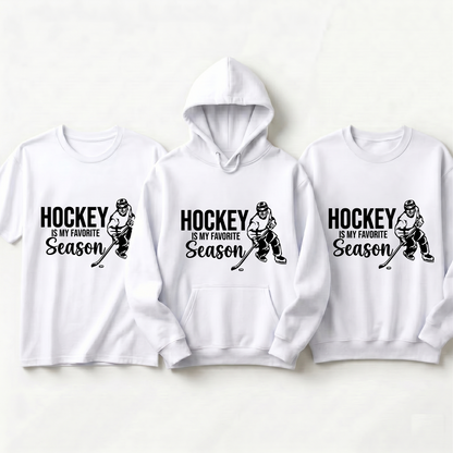 Custom Hockey Is My Favorite Season Hoodie, Personalized Hockey Shirt with Name, Hockey Player Sweatshirt, Custom Hockey Team Gift
