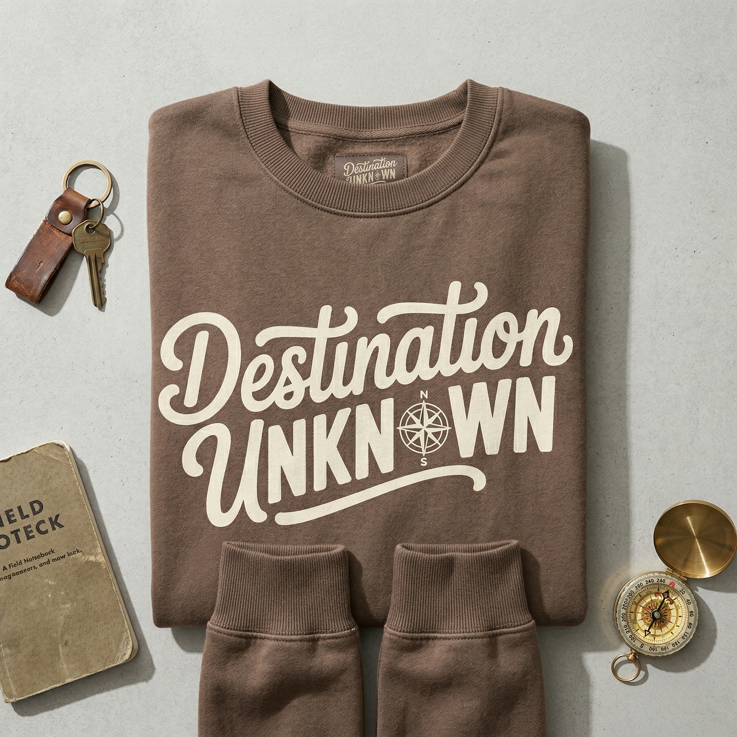Custom Destination Unknown Shirt, Wanderlust Compass Tee, Adventure Graphic T-Shirt, Personalized Travel Gift for Hiker & Outdoor Lover
