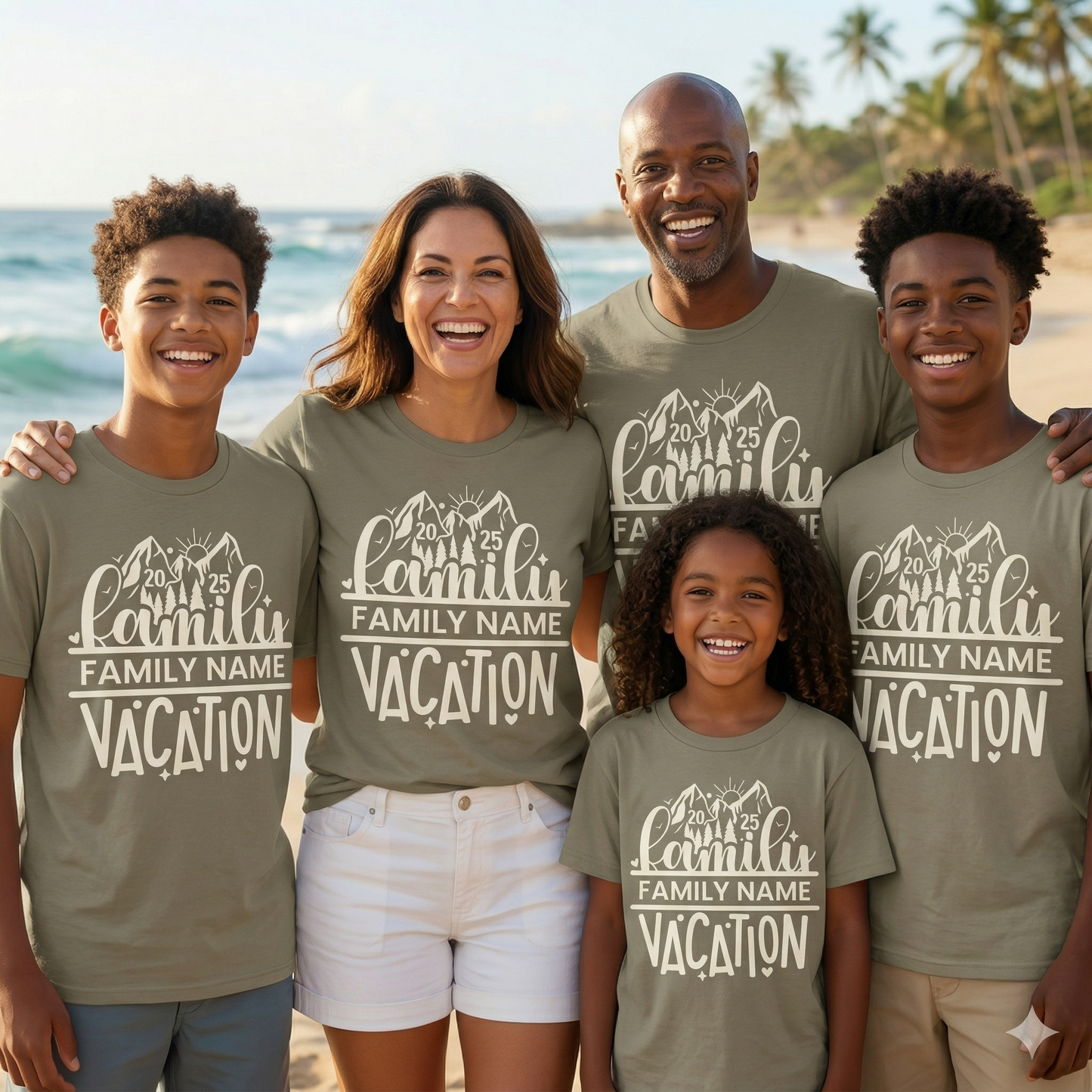 Custom Family Vacation Shirt, Mountain Trip Matching Family Tees, Personalized Family Name Vacation T-shirt, Retro Outdoorsy Group Shirt