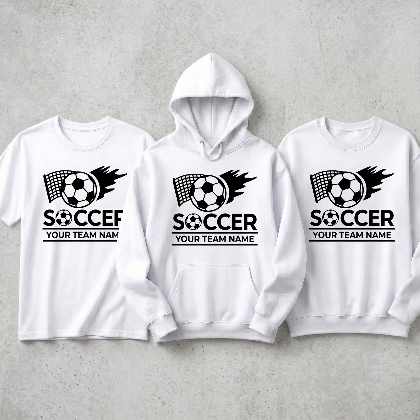 Custom Soccer Team Hoodie and Shirt, Personalized Gift for Players, Flaming Soccer Ball Sweatshirt with Team Name, Personalized Hoodie