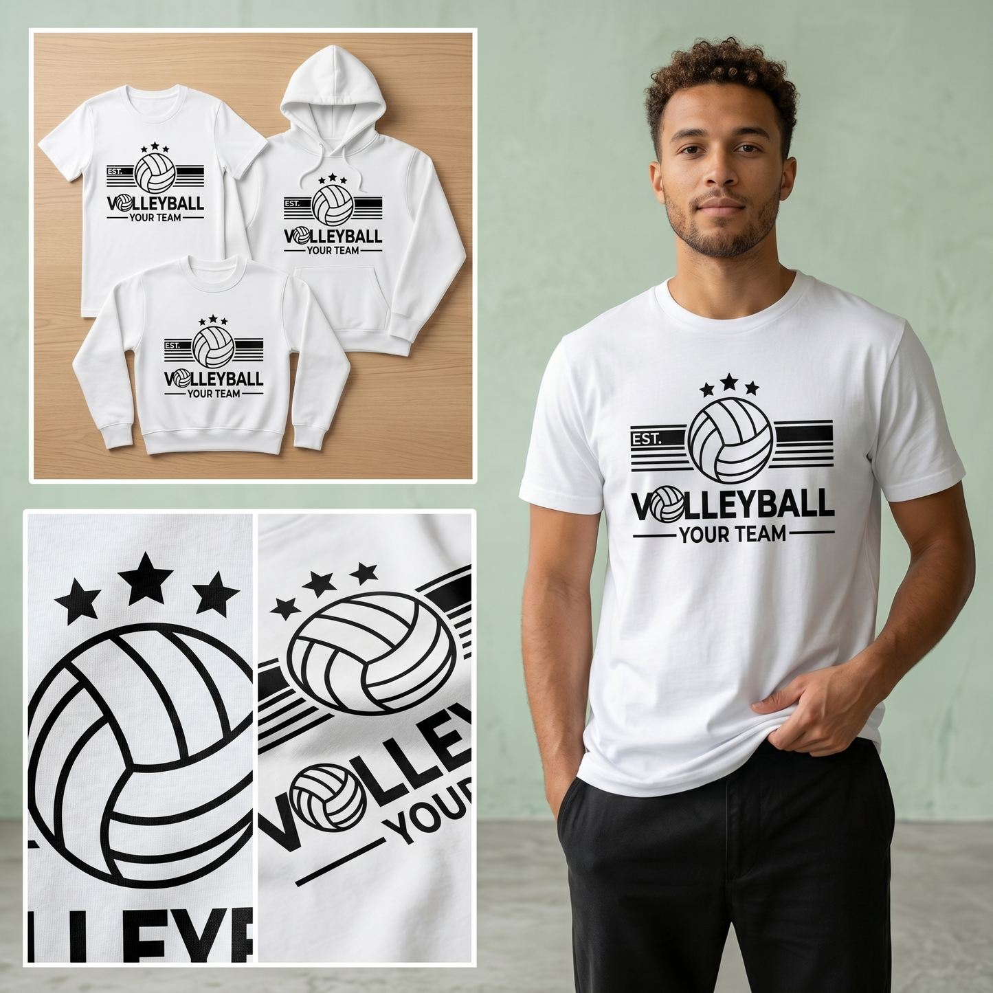 Custom Volleyball Team Shirts, Personalized Volleyball Hoodie, Volleyball Sweatshirt, Custom Team Wear, Matching Volleyball Team Apparel