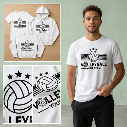 Custom Volleyball Team Shirts, Personalized Volleyball Hoodie, Volleyball Sweatshirt, Custom Team Wear, Matching Volleyball Team Apparel