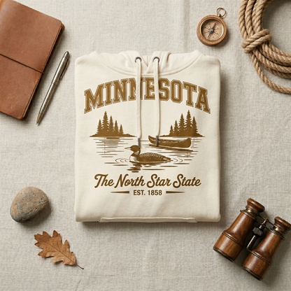 Custom Minnesota Shirt - Vintage North Star State T-Shirt - Retro MN 1858 Est. Tee - Personalized Minnesota Gift