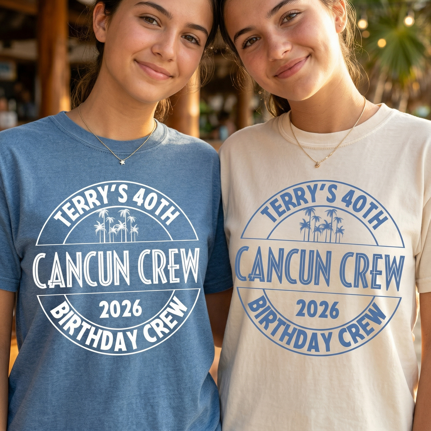 Custom Birthday Cancun Trip Shirt, Personalized Birthday Crew Tee, Cancun 2026 Vacation Shirts, Matching Beach Birthday Squad