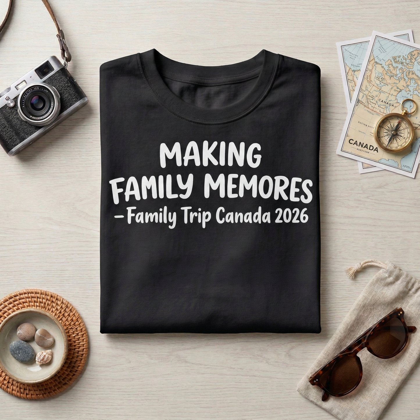 Custom Family Trip 2026 Shirt, Making Family Memories T-Shirt, Personalized Canada Vacation Tee, Minimalist Family Reunion Gift