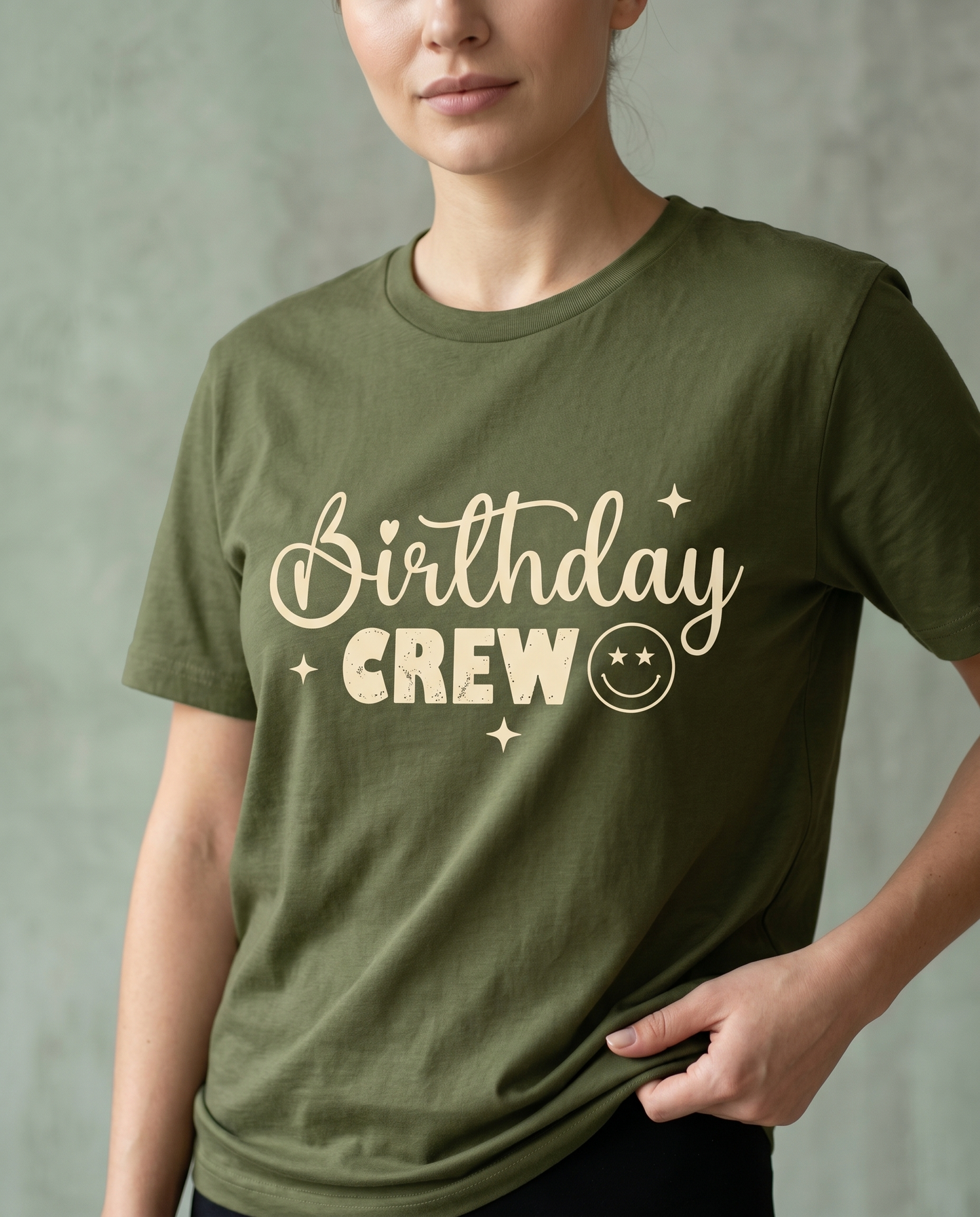 Custom Retro Birthday Crew Hoodie, Groovy Birthday Squad Sweatshirt, Personalized Smiley Face Birthday T-Shirt, Trendy Birthday Party Shirts