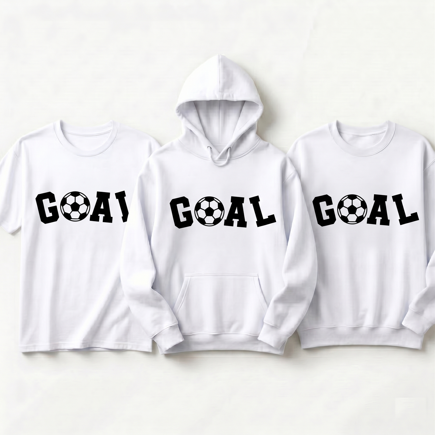 Custom Soccer GOAL Hoodie and Shirt, Personalized Soccer Mom Sweatshirt, Matching Family Soccer Team Shirts